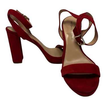 Antonio Melani  Sarita Red Suede  Chunky Heel Str… - image 1