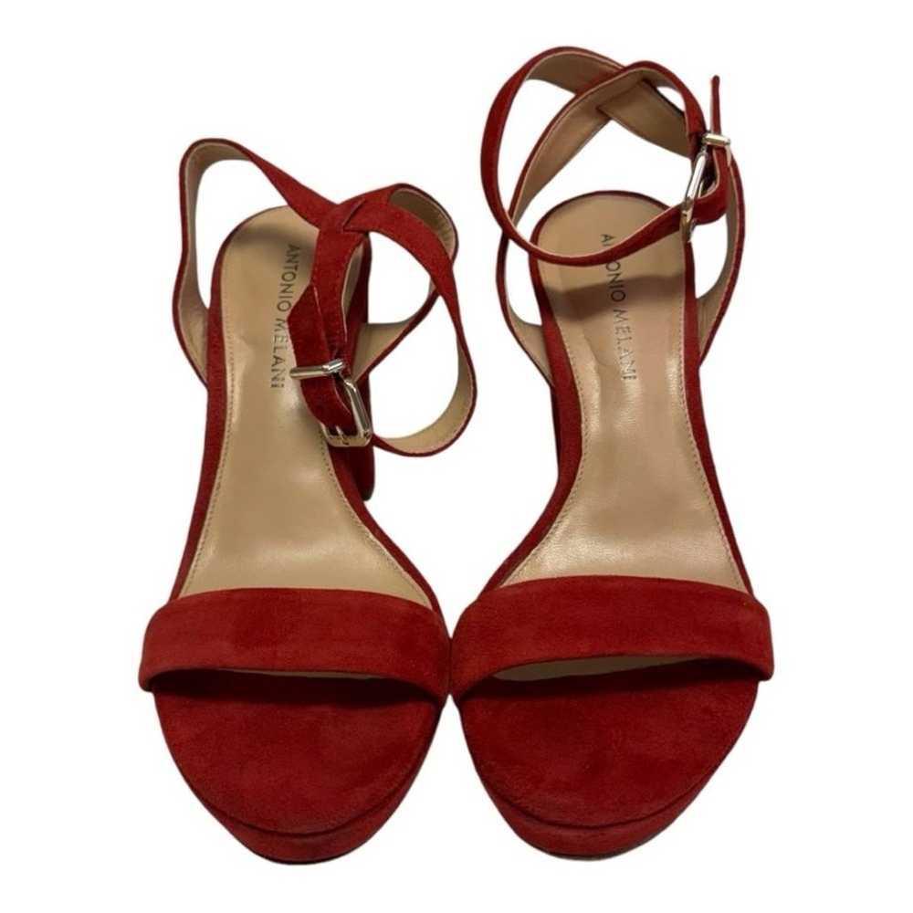 Antonio Melani  Sarita Red Suede  Chunky Heel Str… - image 6