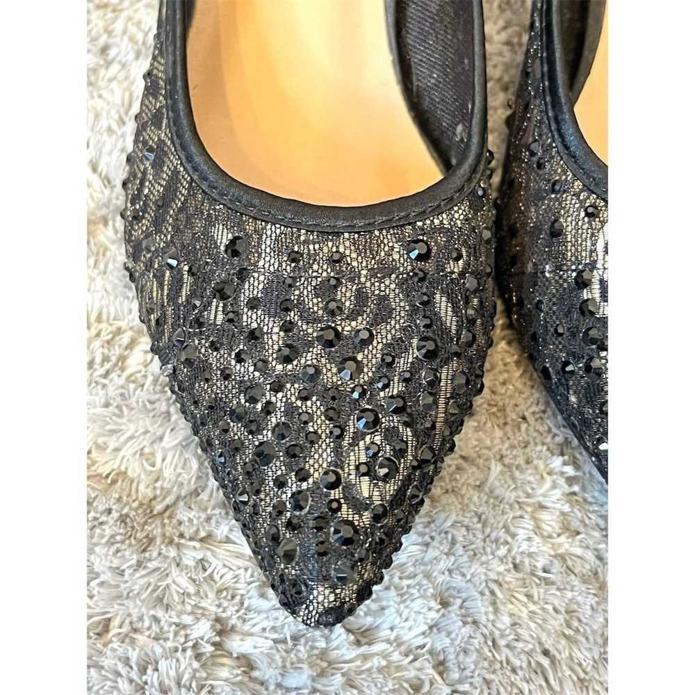 L Lorraine Women's Black Lace Rhinestone Embellis… - image 3