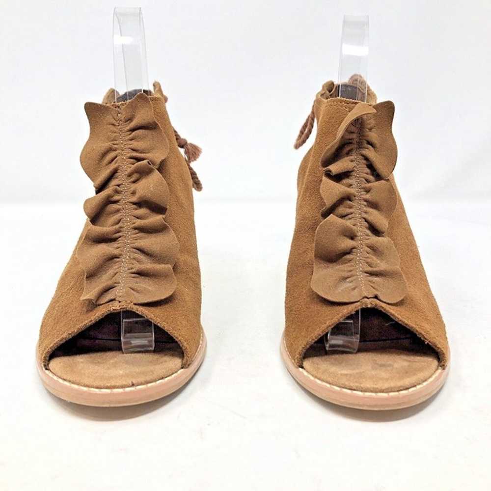 TOMS Shoes Womens 7.5 Elba Brown Suede Block Heel… - image 2