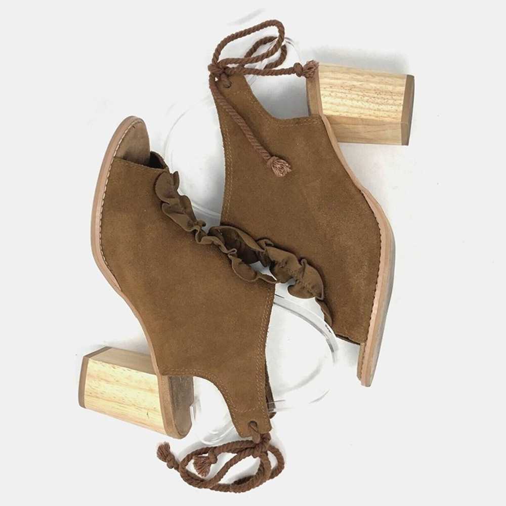 TOMS Shoes Womens 7.5 Elba Brown Suede Block Heel… - image 5