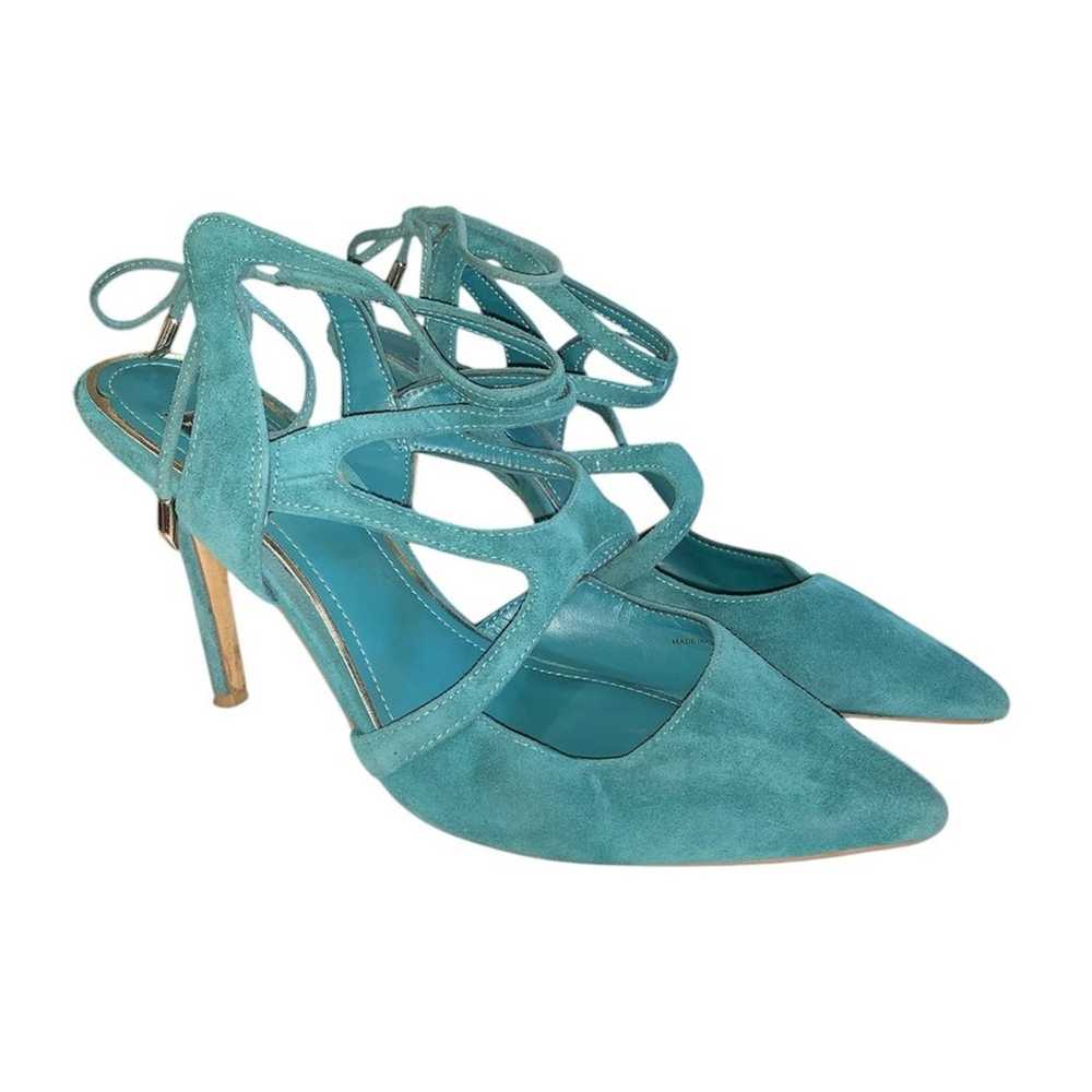 White House Black Market Turquoise Suede Marlow H… - image 2