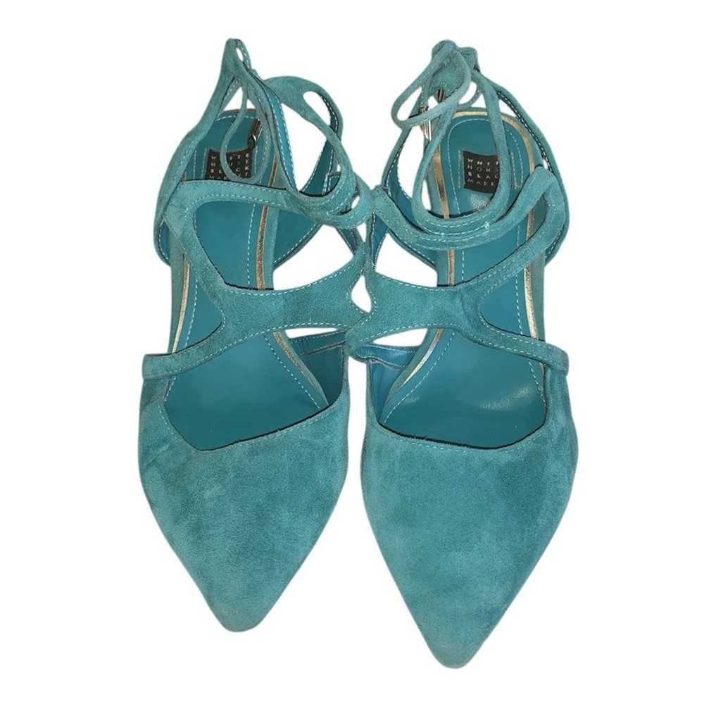 White House Black Market Turquoise Suede Marlow H… - image 4