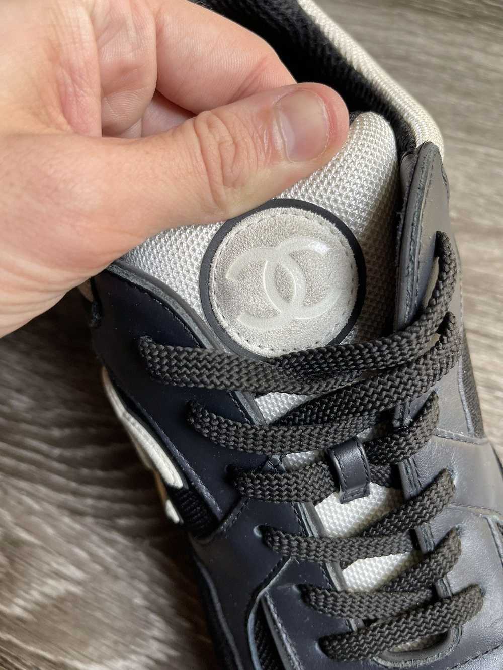 Chanel Chanel CC Trainer Sneaker Shoe Black White - image 9