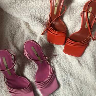 Zara pink and orange heels