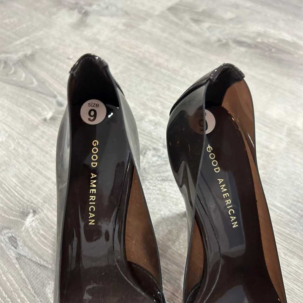 Good American Black Pointed Toe Pumps High Heels … - image 3