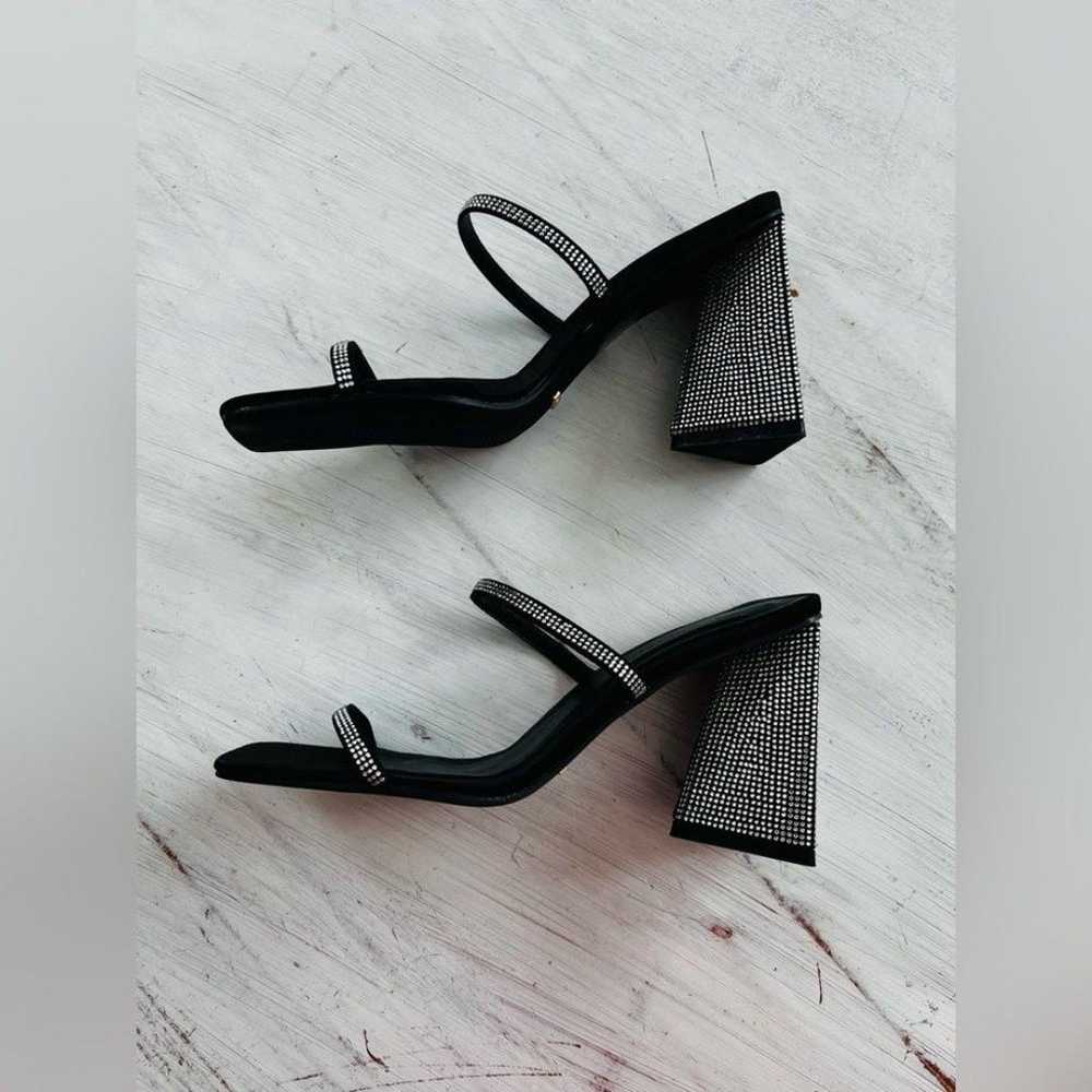 Free People BILLINI  Quintana Heels in Black Sati… - image 3