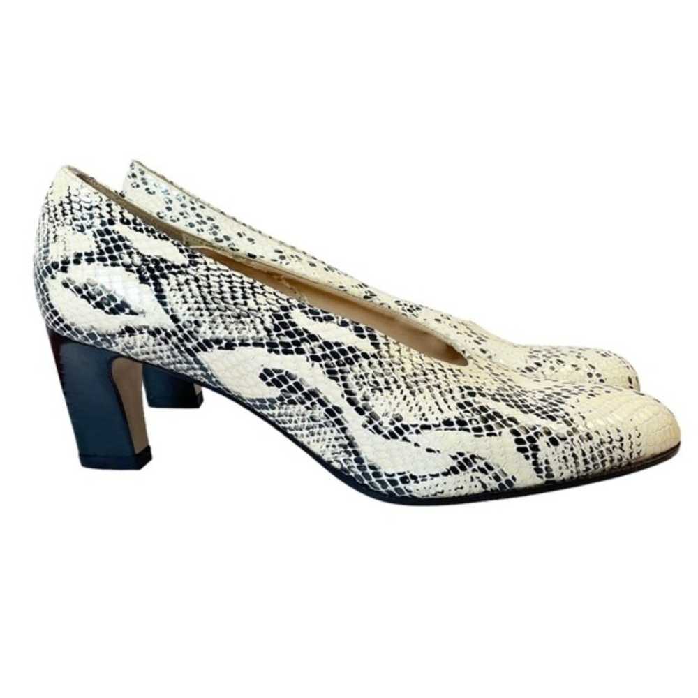 Ann Taylor Heels Leather Snakeskin Print Retro Al… - image 10