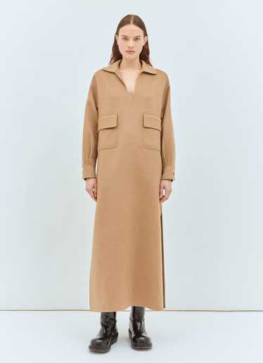 Max Mara Long Camel Hair Caftan Dress