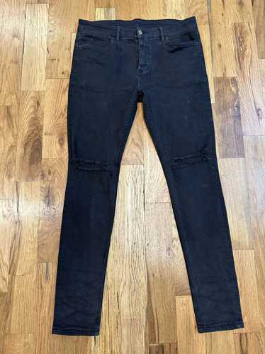 Ksubi Ksubi Faded Black Knee Rip Denim Jeans Size 