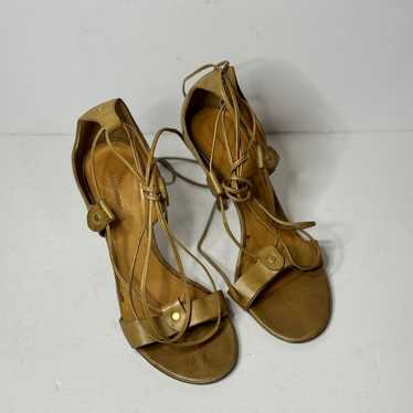 Isabel Marant Camel Color Ankle Wrap Heels Size 38 - image 1