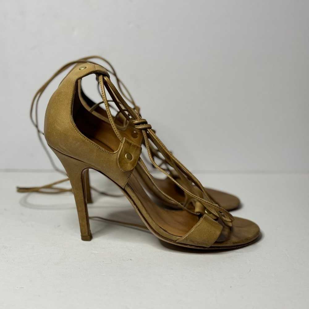 Isabel Marant Camel Color Ankle Wrap Heels Size 38 - image 2