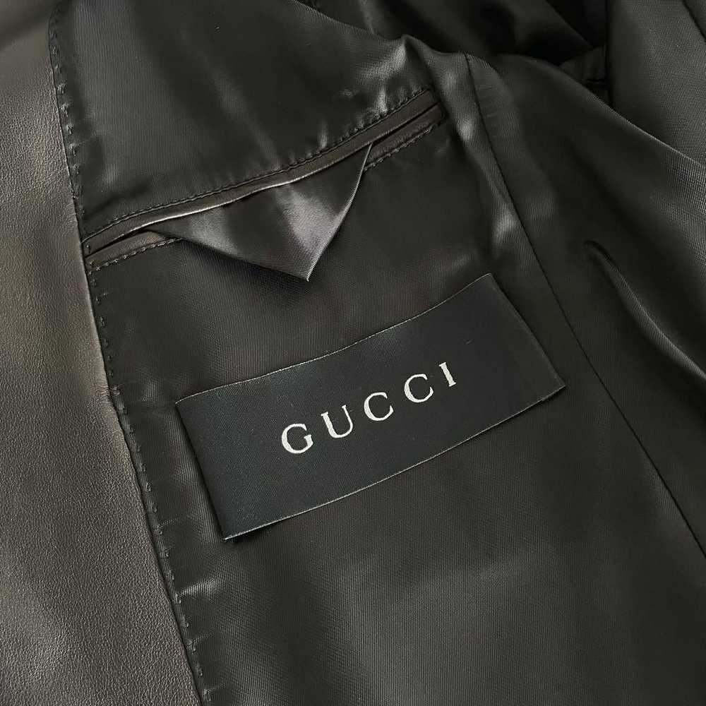 Gucci × Tom Ford Vintage Gucci Leather Blazer - image 12