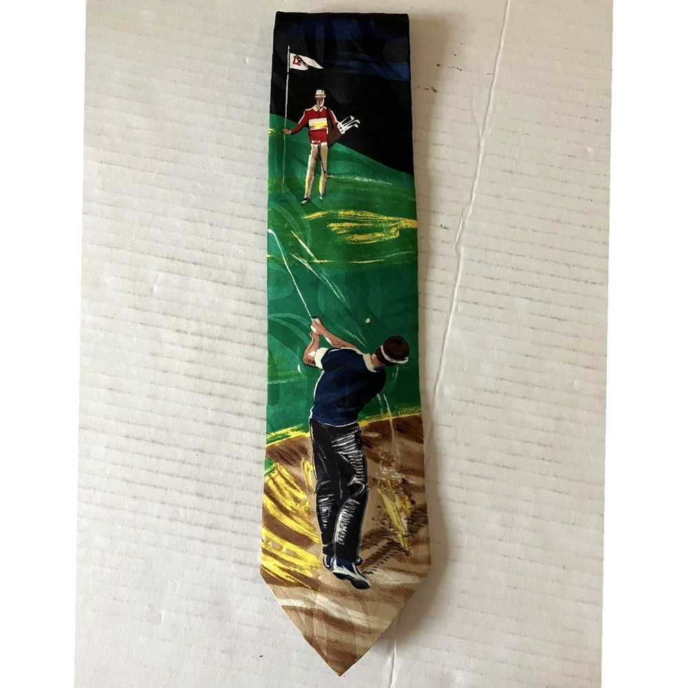 Vintage Luxurious Polyester Necktie for the Disce… - image 2