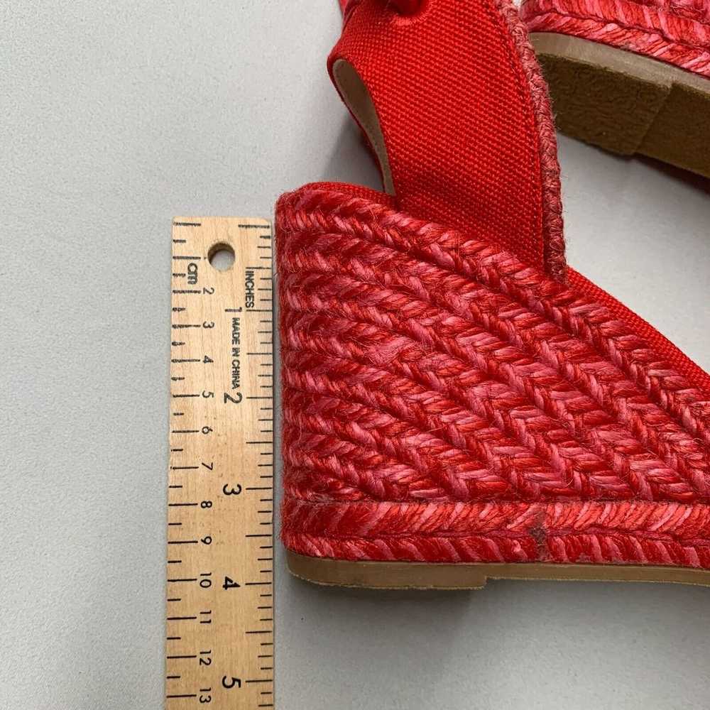 Stuart Weitzman Wedge Heels Women 6 Red Espadrill… - image 4