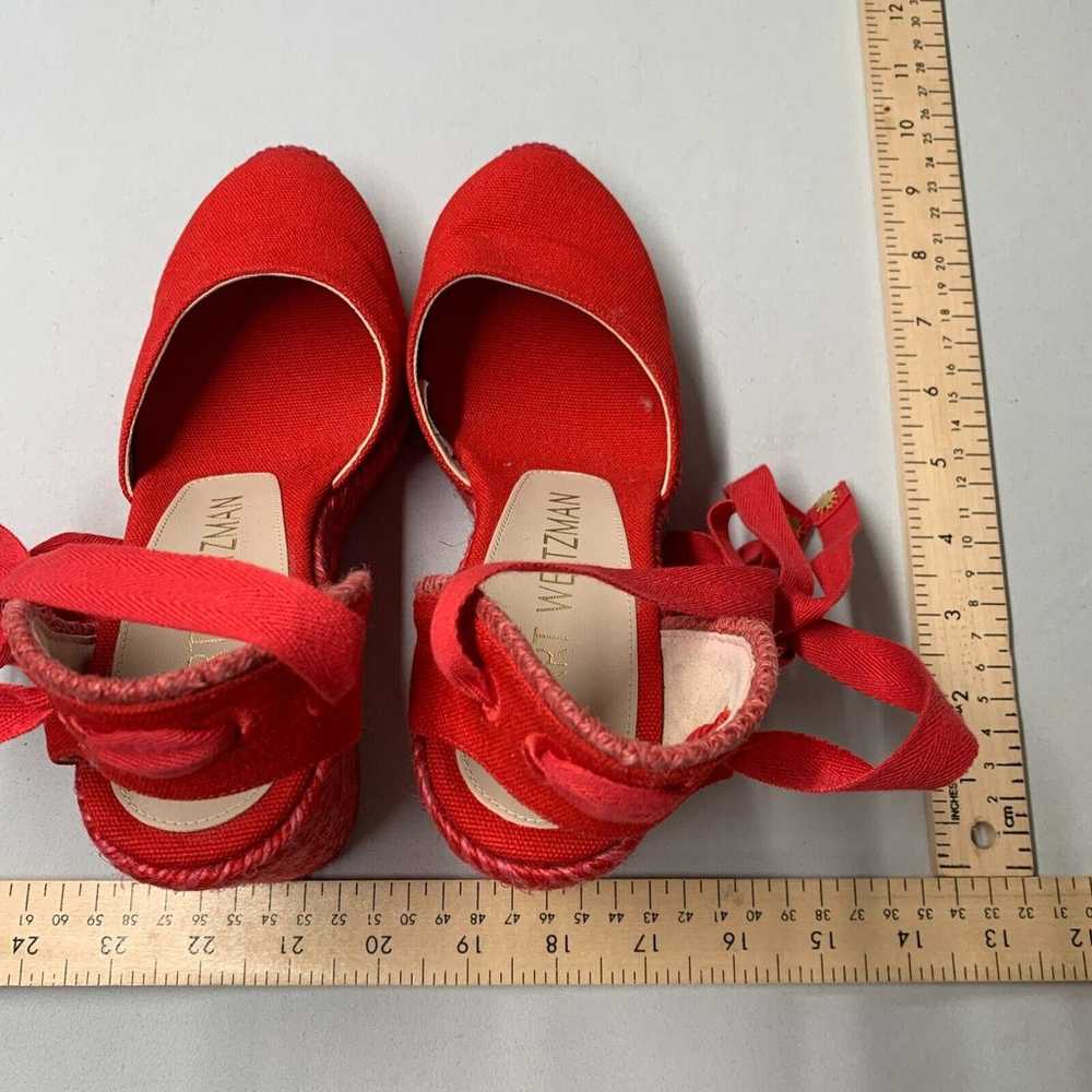 Stuart Weitzman Wedge Heels Women 6 Red Espadrill… - image 7