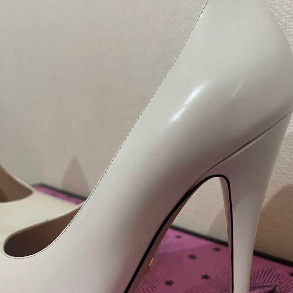 GUCCI White High Heel Shoes, Size 38.5, Unused - image 6