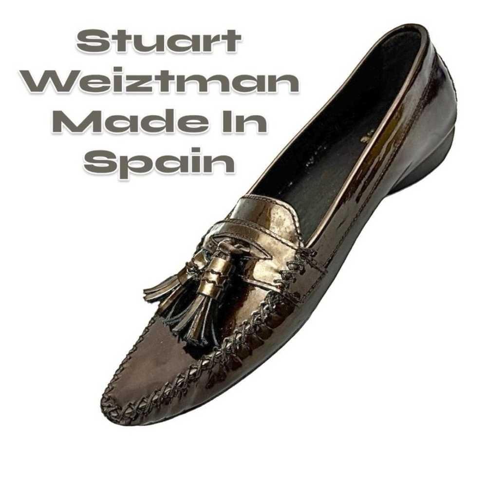 Stuart Weiztman Women’s Patent  Tassel Loafer Bro… - image 1