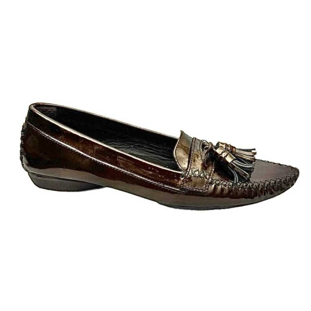 Stuart Weiztman Women’s Patent  Tassel Loafer Bro… - image 2