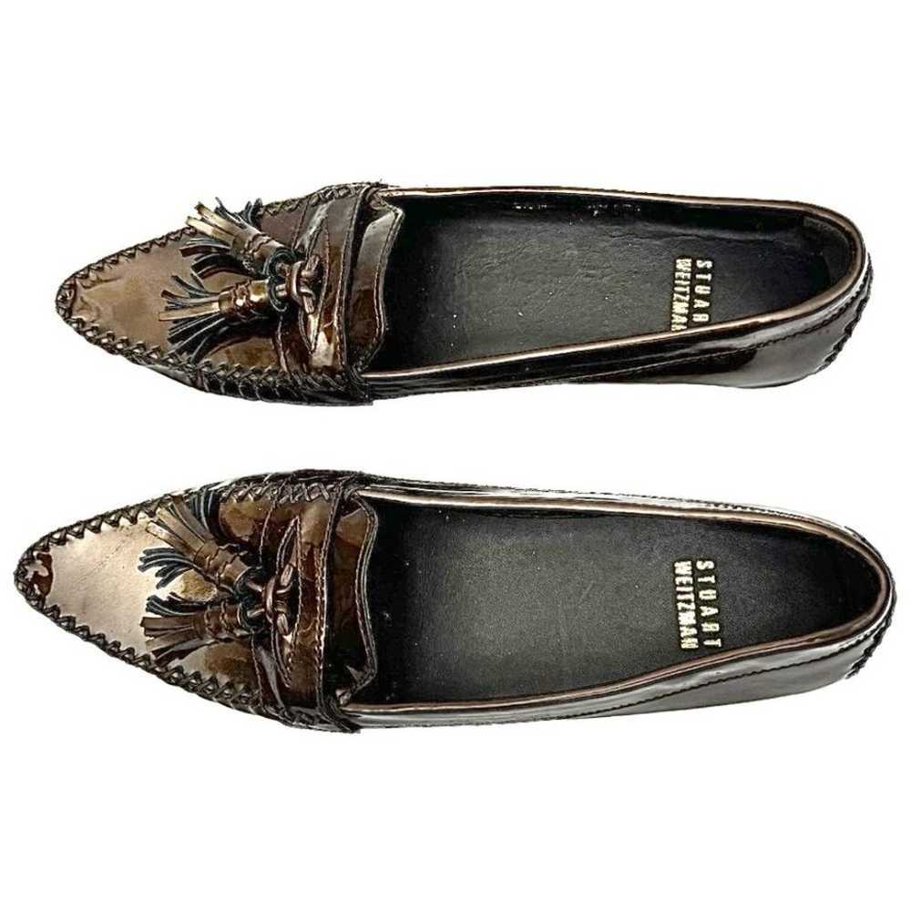 Stuart Weiztman Women’s Patent  Tassel Loafer Bro… - image 7