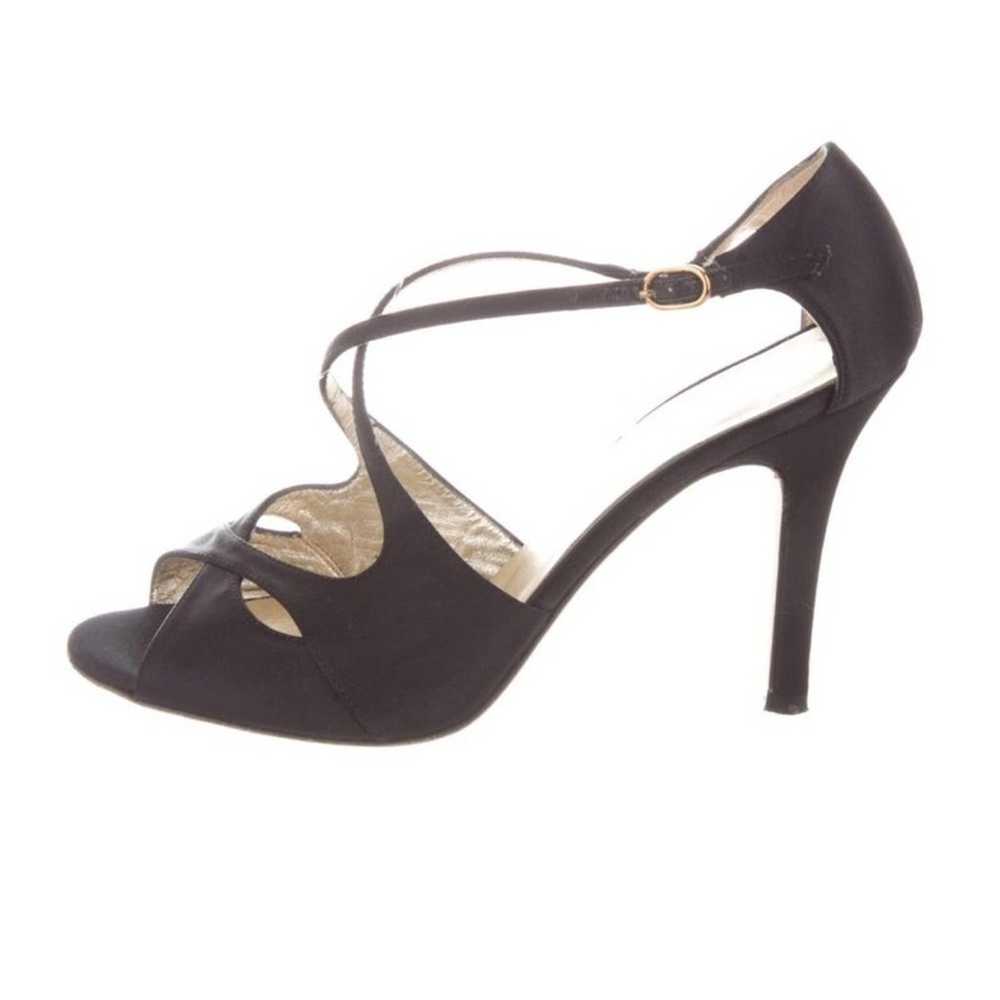 LK Bennett Black Satin Heel Sandal Shoe Evening F… - image 2