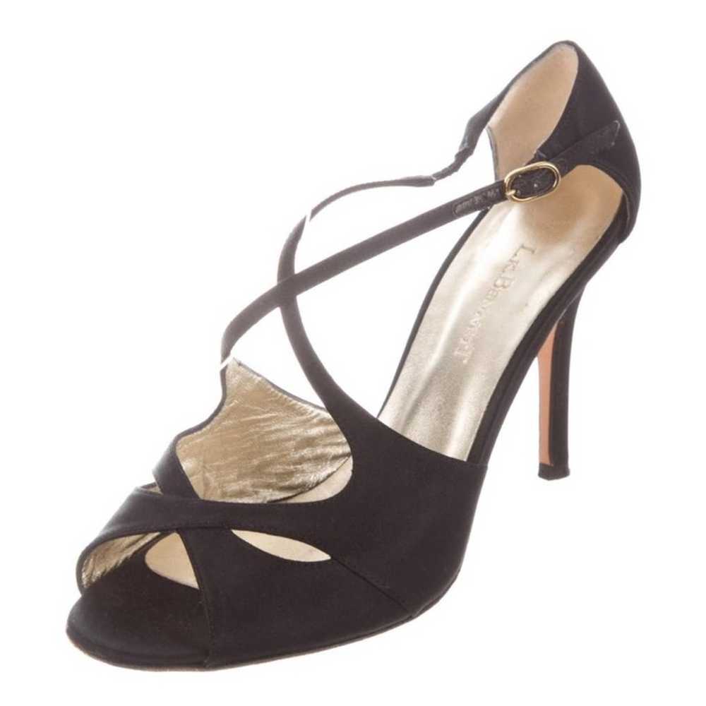 LK Bennett Black Satin Heel Sandal Shoe Evening F… - image 8