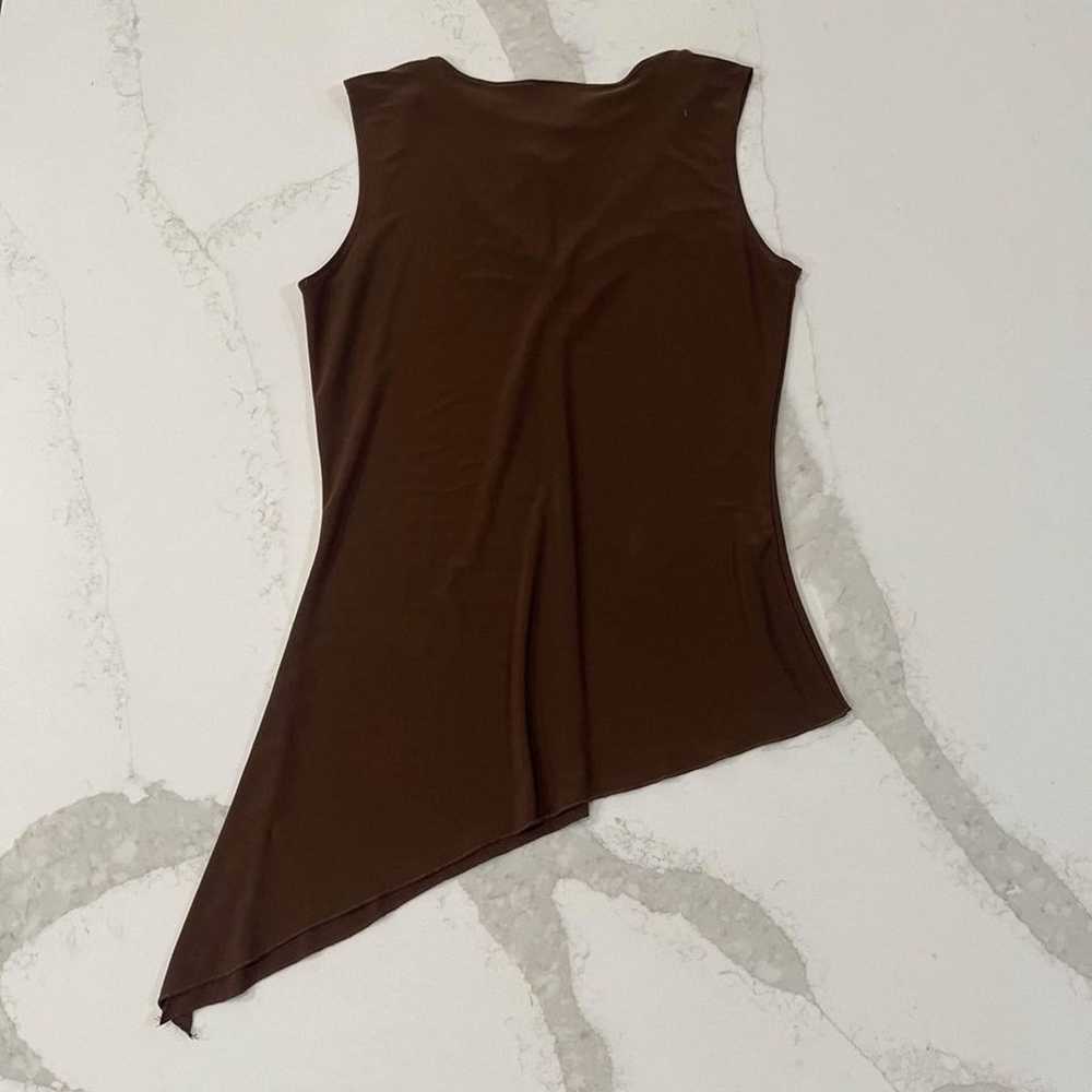 Vintage Fashion Bug Asymmetrical Brown TankTop Wo… - image 5