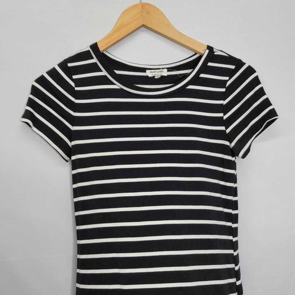 Heart & Hips Black and White Stripe Short sleeve - image 6