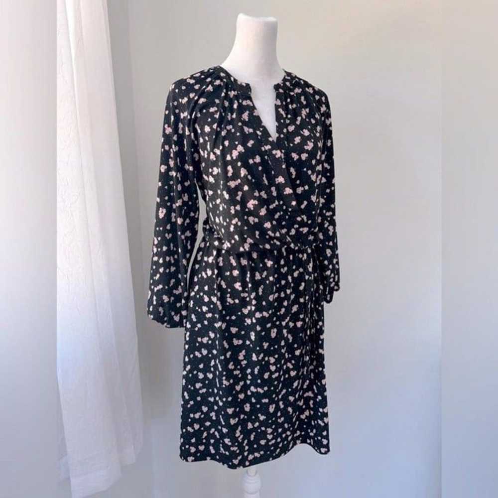 Maison Jules Black Floral Print Long Sleeve Dress - image 4