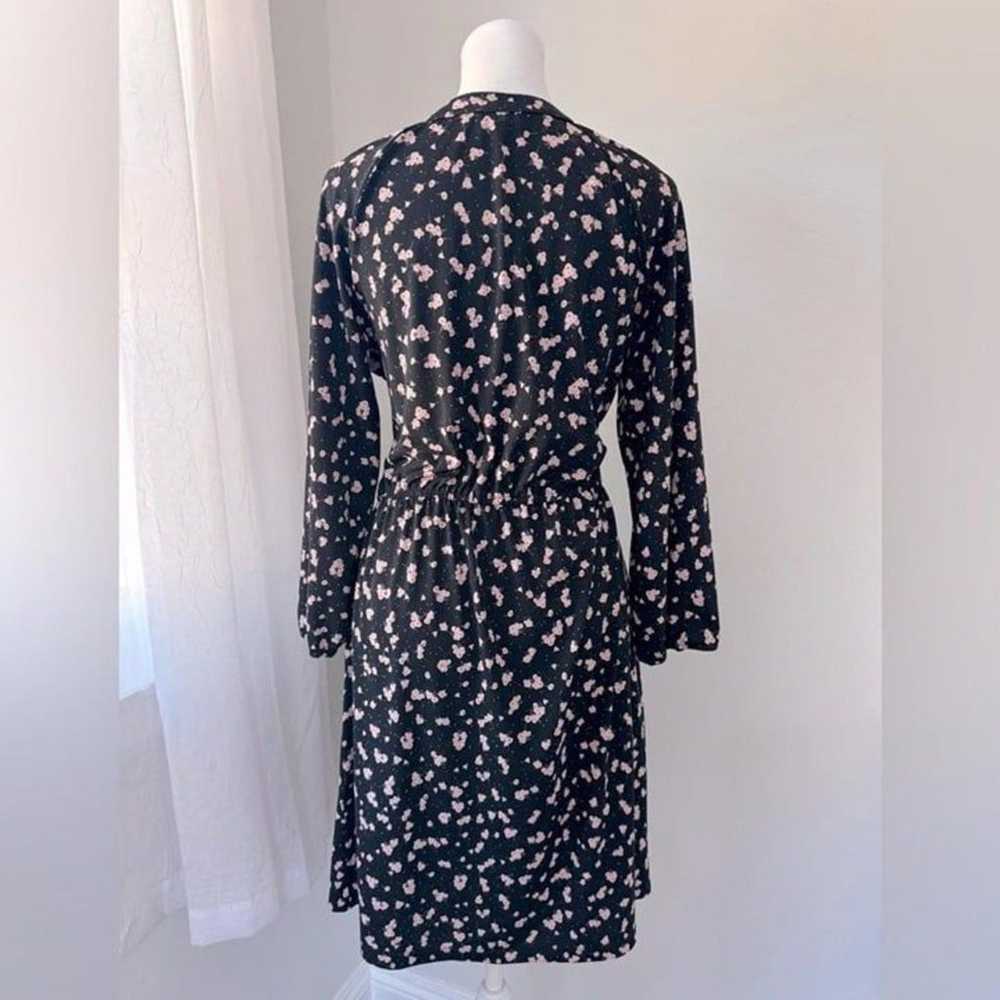 Maison Jules Black Floral Print Long Sleeve Dress - image 5