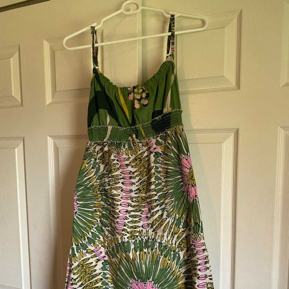 Vintage Charlotte Russe Green Tropical Mini Dress… - image 2