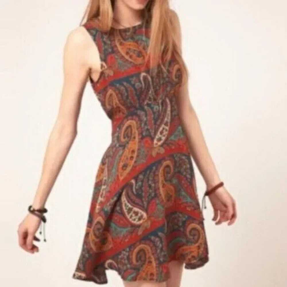 Free People Dancing Pretty Paisley Dress - Size 10 - image 2