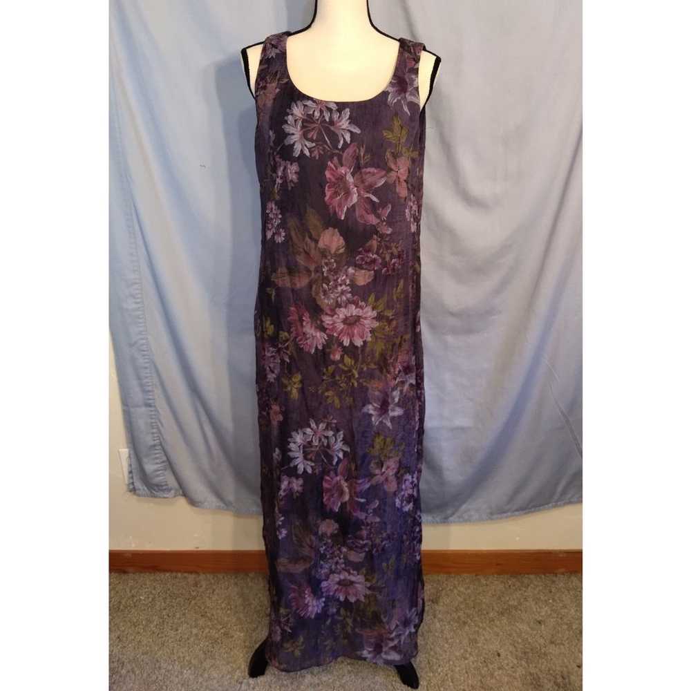 Jessica Howard Purple Floral Maxi Dress - image 1