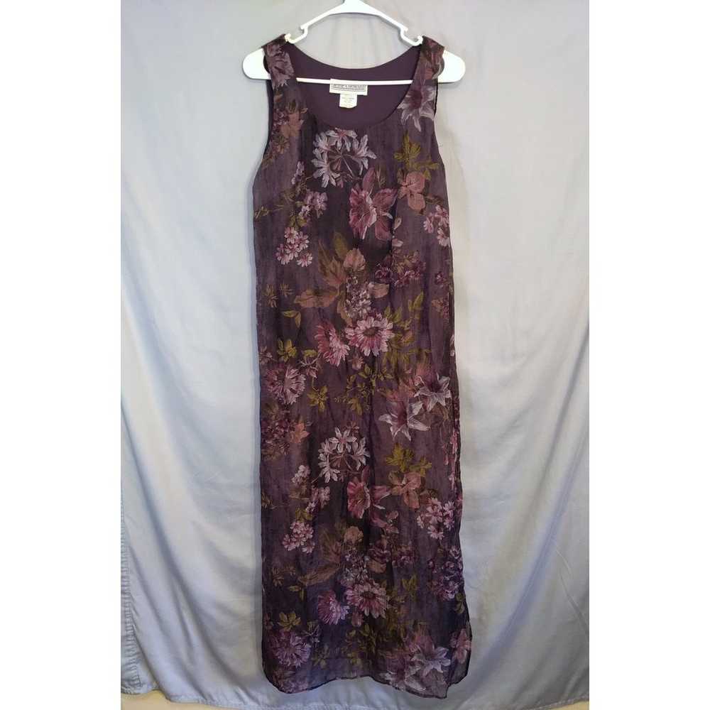 Jessica Howard Purple Floral Maxi Dress - image 3