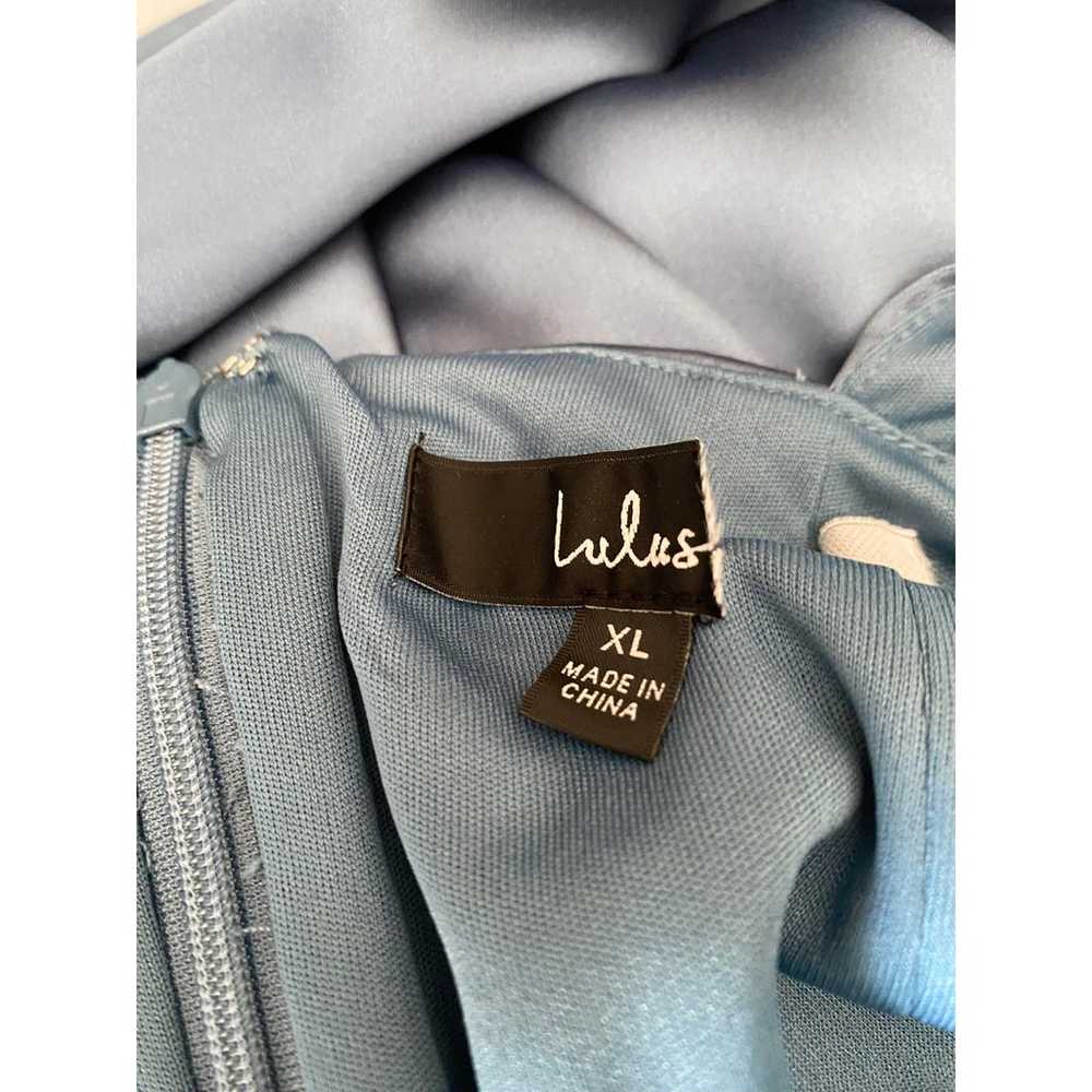 Lulus Lovely Wonder Slate Blue Satin Sleeveless M… - image 11