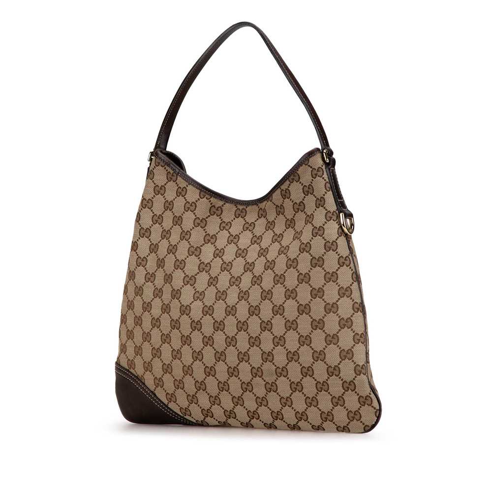 Brown Gucci GG Canvas New Britt Hobo - image 2