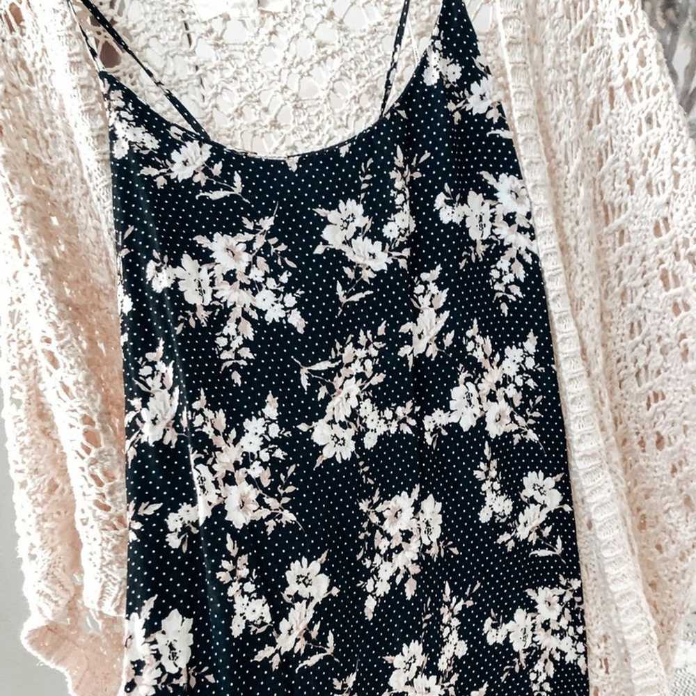 NWOT Flowy Floral Boho Mini Dress L - image 5