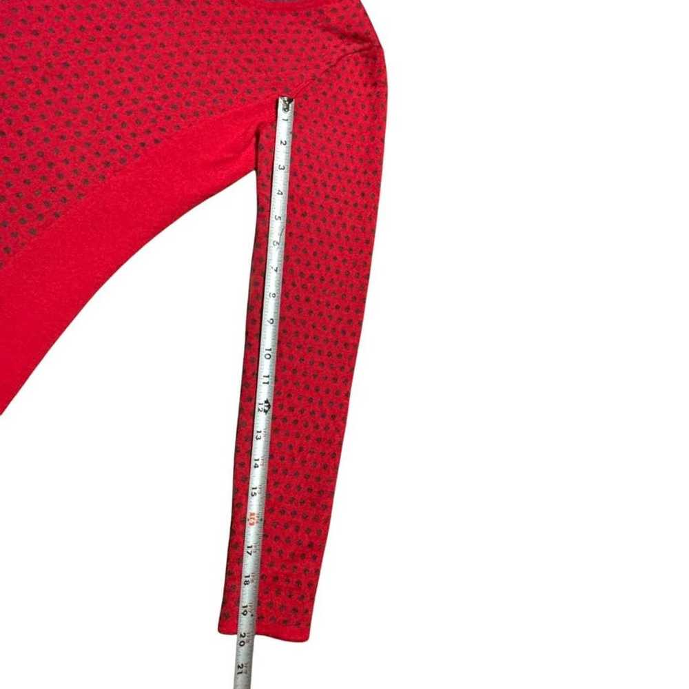 Krimson Klover Knee Length Red/Gray Polka Dot Woo… - image 6