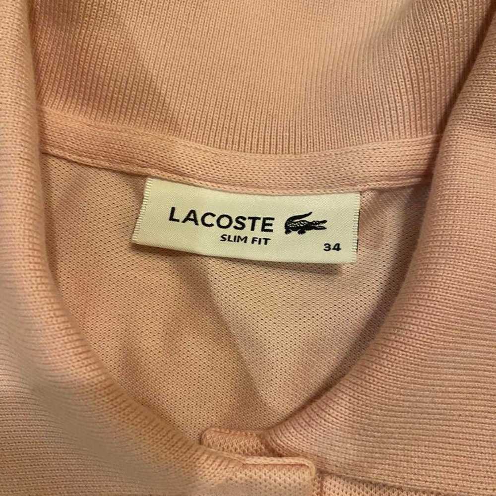 LACOSTE Pink Polo Shirt Dress Short Sleeve - image 4