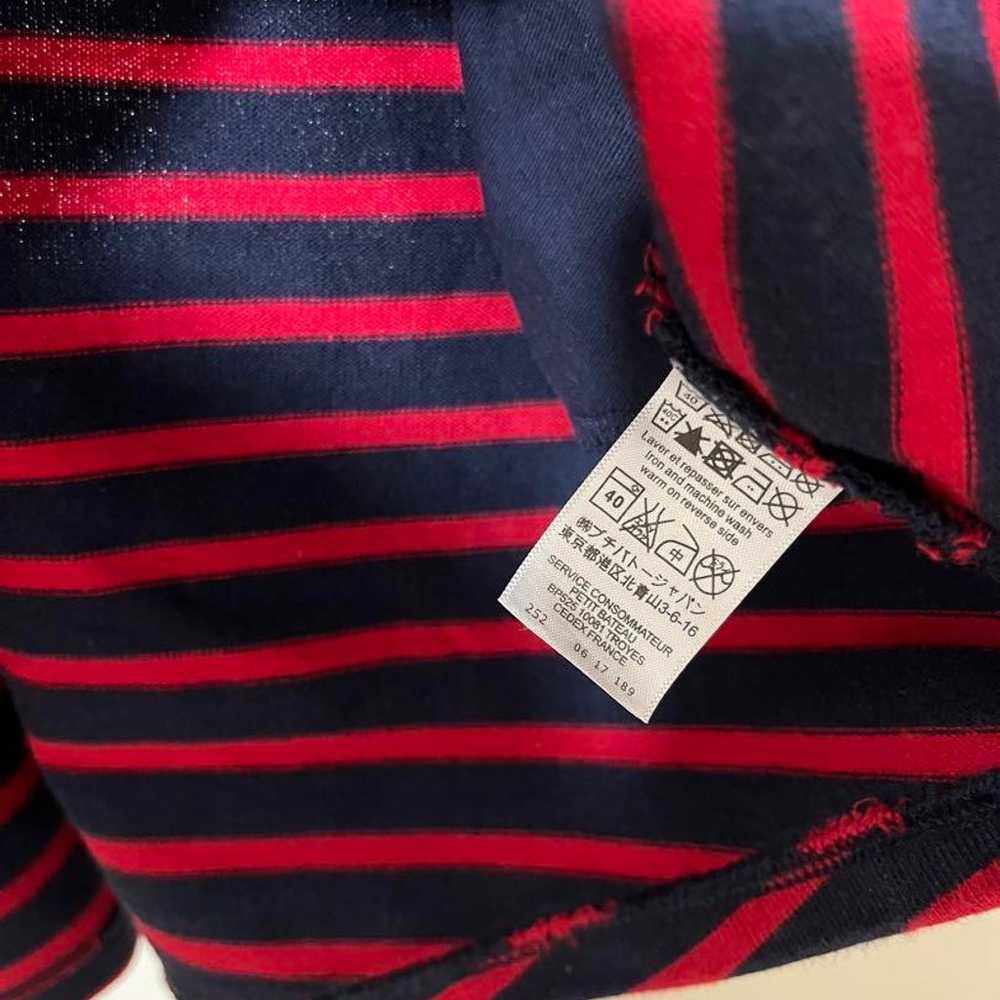 Petit Bateau Navy and Red Striped Long Sleeve Dre… - image 3