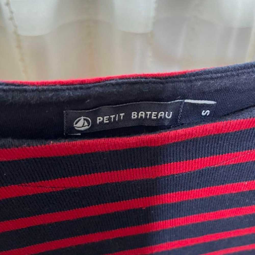 Petit Bateau Navy and Red Striped Long Sleeve Dre… - image 4