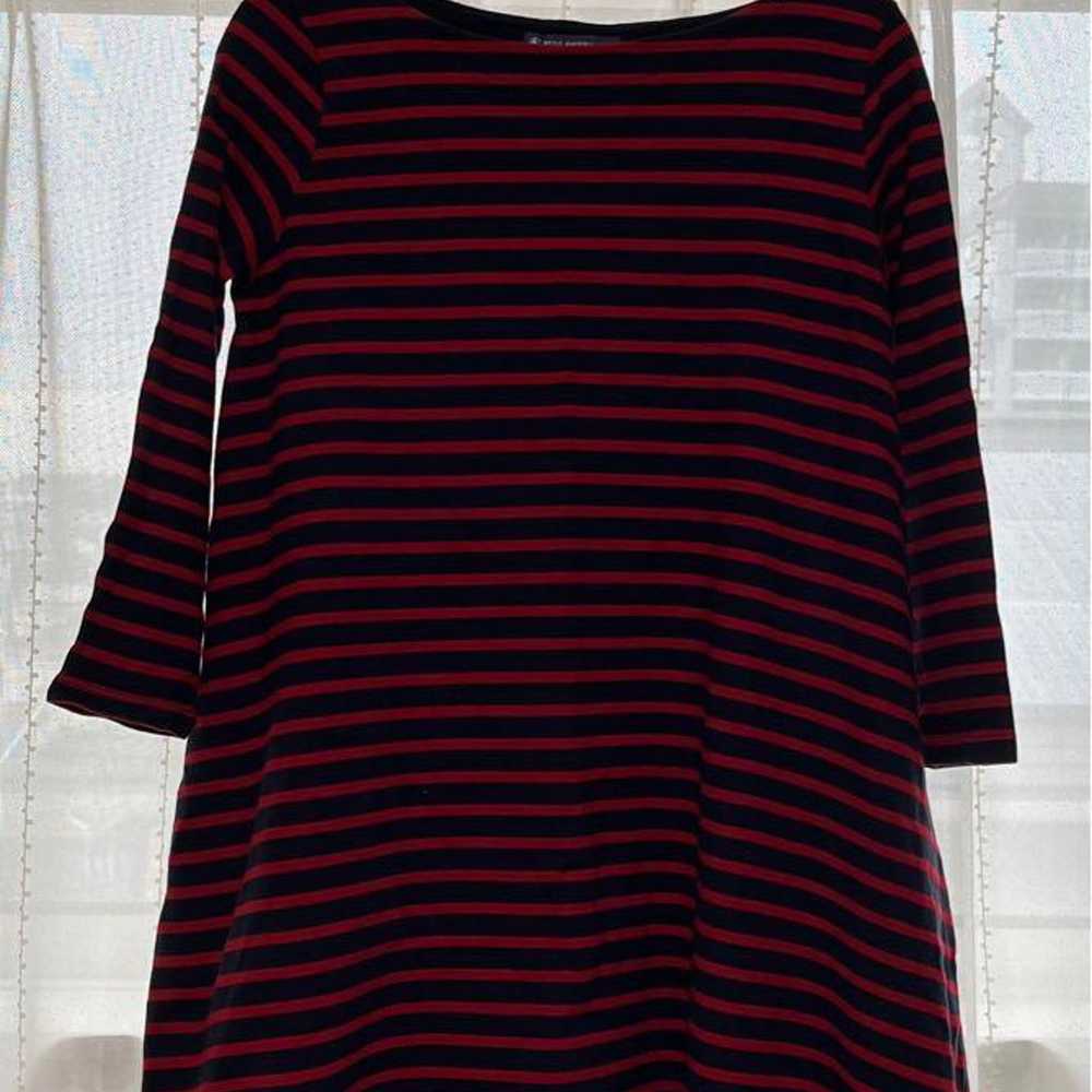 Petit Bateau Navy and Red Striped Long Sleeve Dre… - image 5