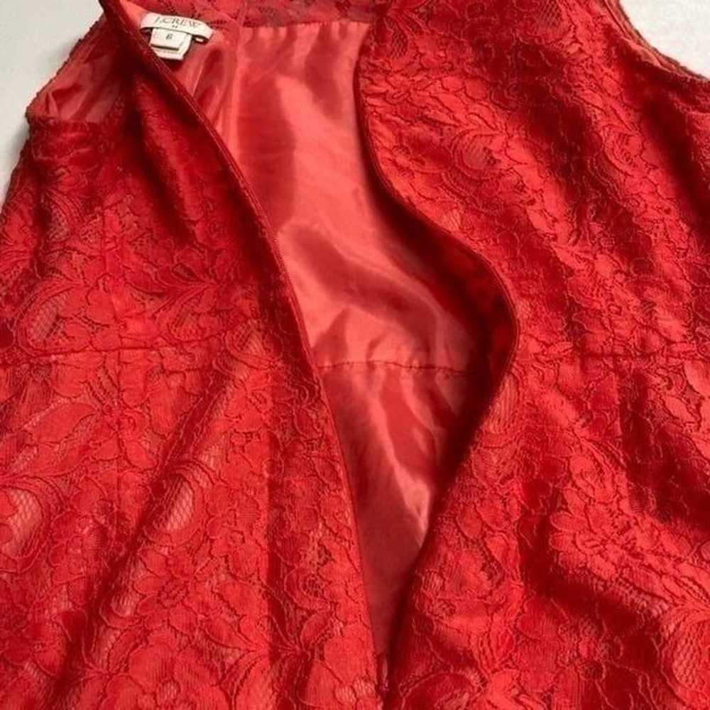 J.CREW Women’s Orange Lace Dress Size 6 Sleeveles… - image 11