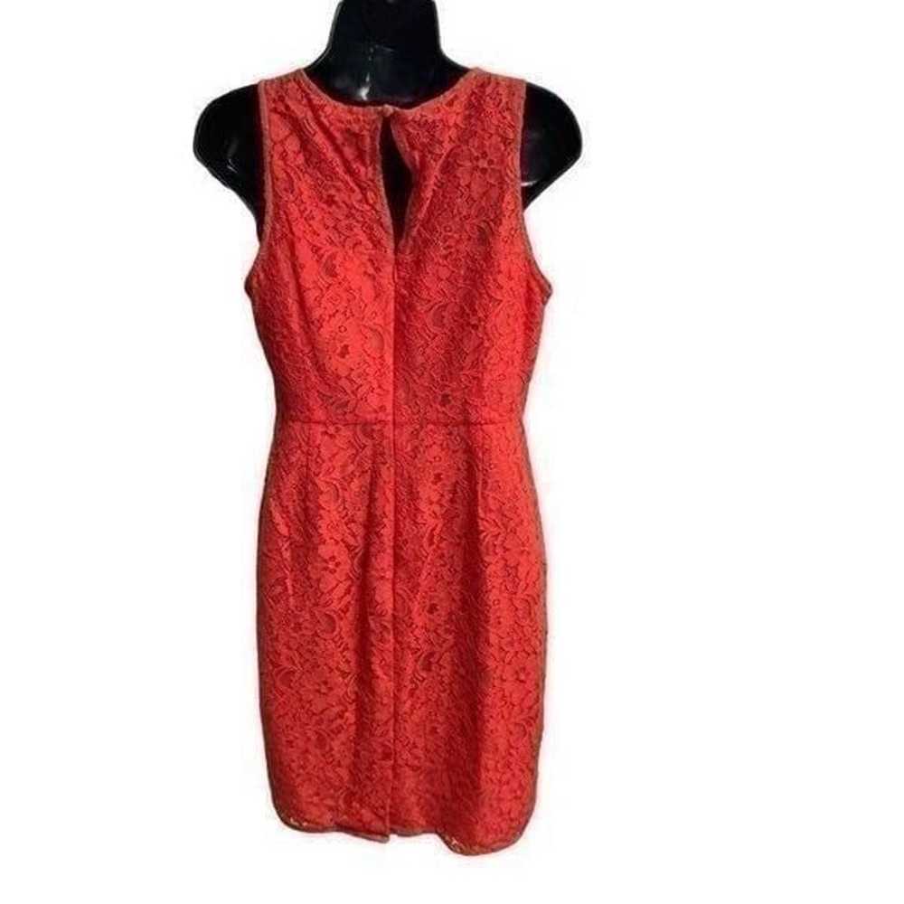 J.CREW Women’s Orange Lace Dress Size 6 Sleeveles… - image 2