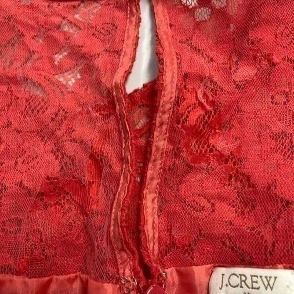 J.CREW Women’s Orange Lace Dress Size 6 Sleeveles… - image 9