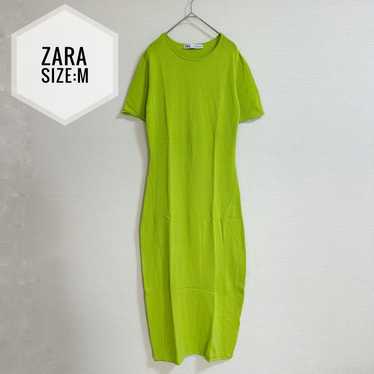 ZARA Midi Dress Light Green Maxi Dress Long M