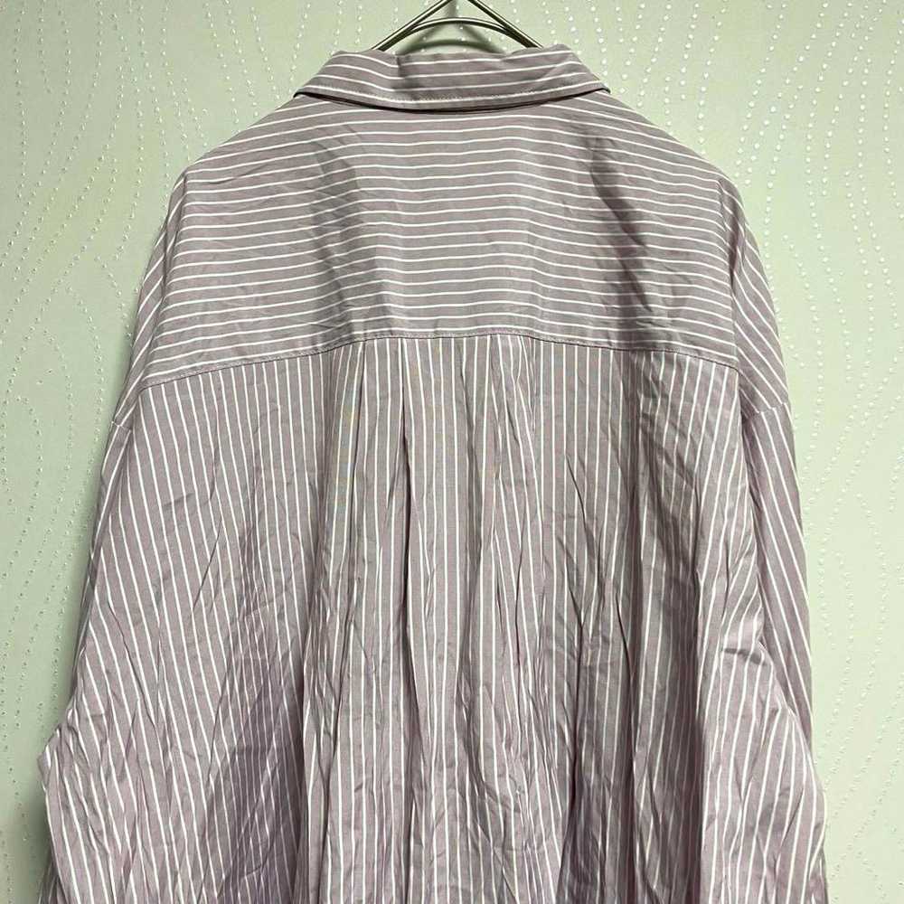 Global Work Oversized Stripe Long Sleeve Shirt Pu… - image 7