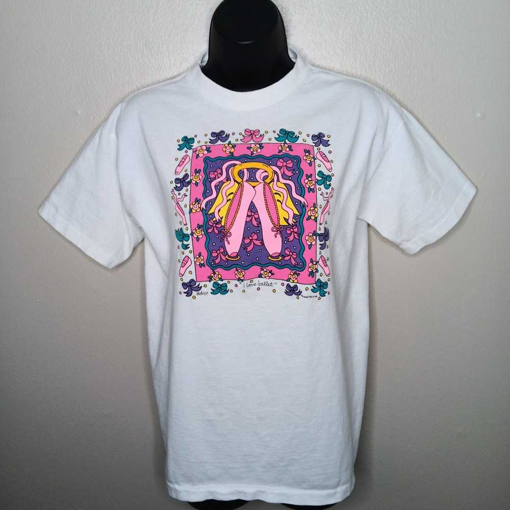 VTG 80s 90s Ballet Women’s Medium Large T-shirt S… - image 1