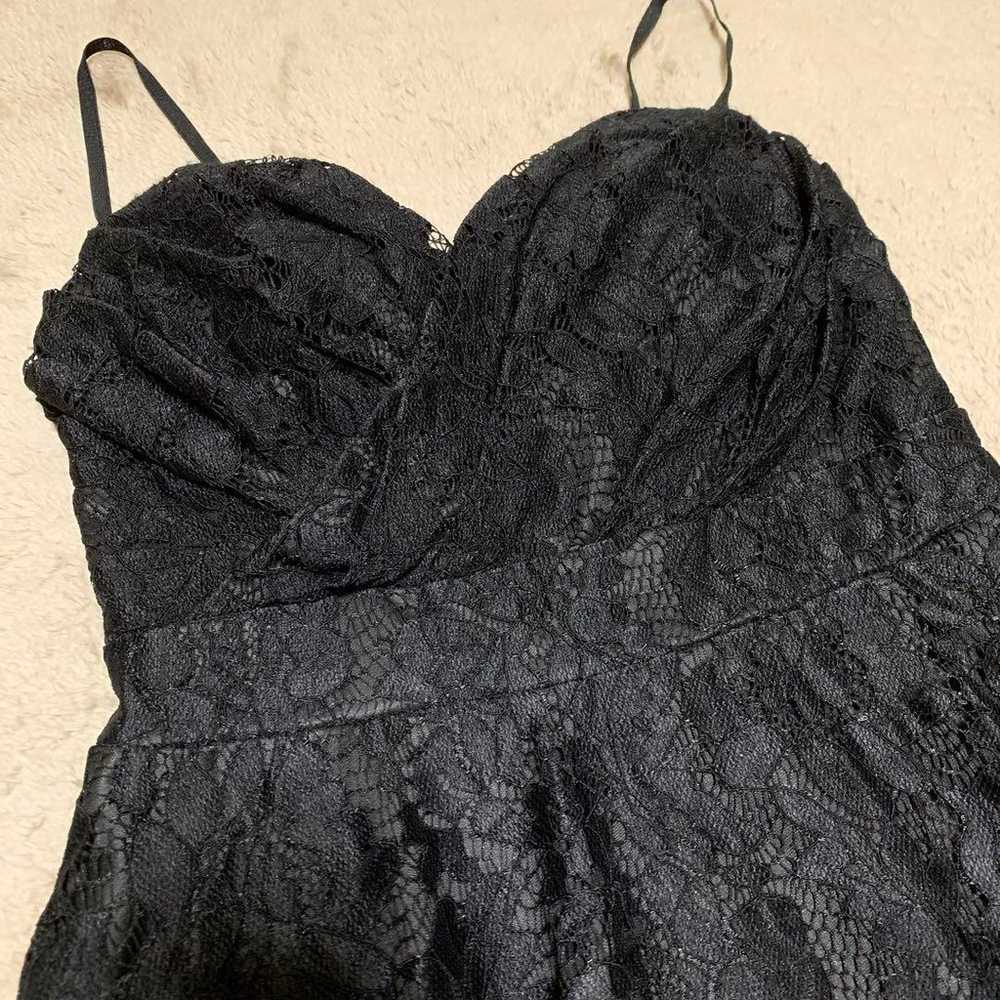 Black Lace Dress with Straps - image 2