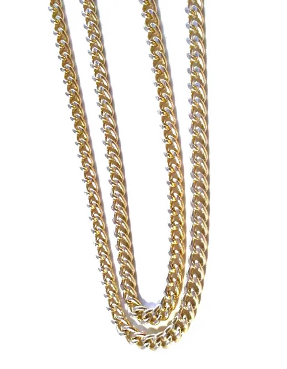 Vintage Signed Sarah Coverntry Gold Tone Chain - … - image 2